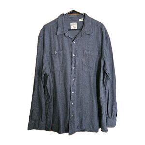 Red Head Brand Co Mens 2XL 2TG Gray Flannel Shirt Button Down Long Sleeve‎